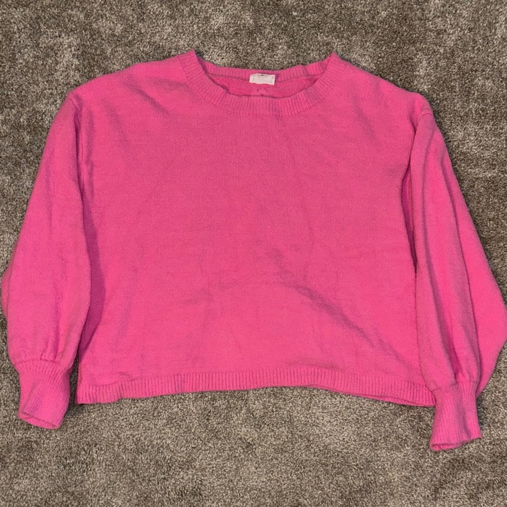 Pink Rouched Sweater - Picture 2 of 3